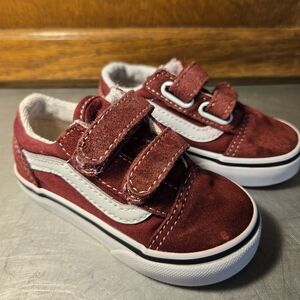 Vans Old Skool V Toddler Sneakers In Cabernet